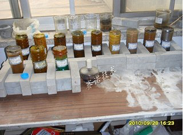 YYB特種防腐抗?jié)B漿料進(jìn)行各種耐酸堿實驗YYB特種防腐抗?jié)B漿料耐腐蝕實驗一