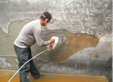 用YYB特種防腐抗?jié)B漿料對化工廠水池做防腐處理            